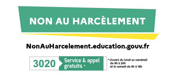 Non au harcèlement : Appelez le 3020