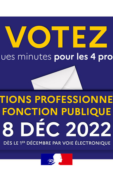 Votez aux élections professionnelles avant le 8 décembre 2022