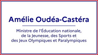Amélie Oudéa-Castéra, ministre de l’Éducation nationale, de la Jeunesse, des Sports et des Jeux Olympiques et Paralympiques