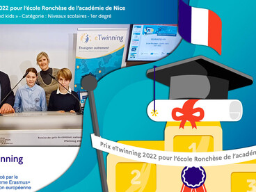 Prix eTwinning 2022 pour l’école Ronchèse de l’académie de Nice Projet  « Seahe@rted kids » - Catégorie : Niveaux scolaires - 1er degré 